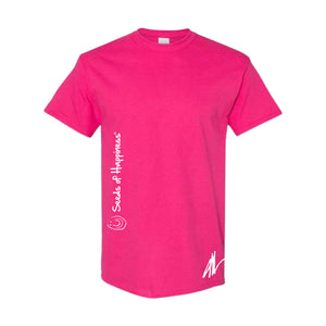 Pink Side Logo Adult T