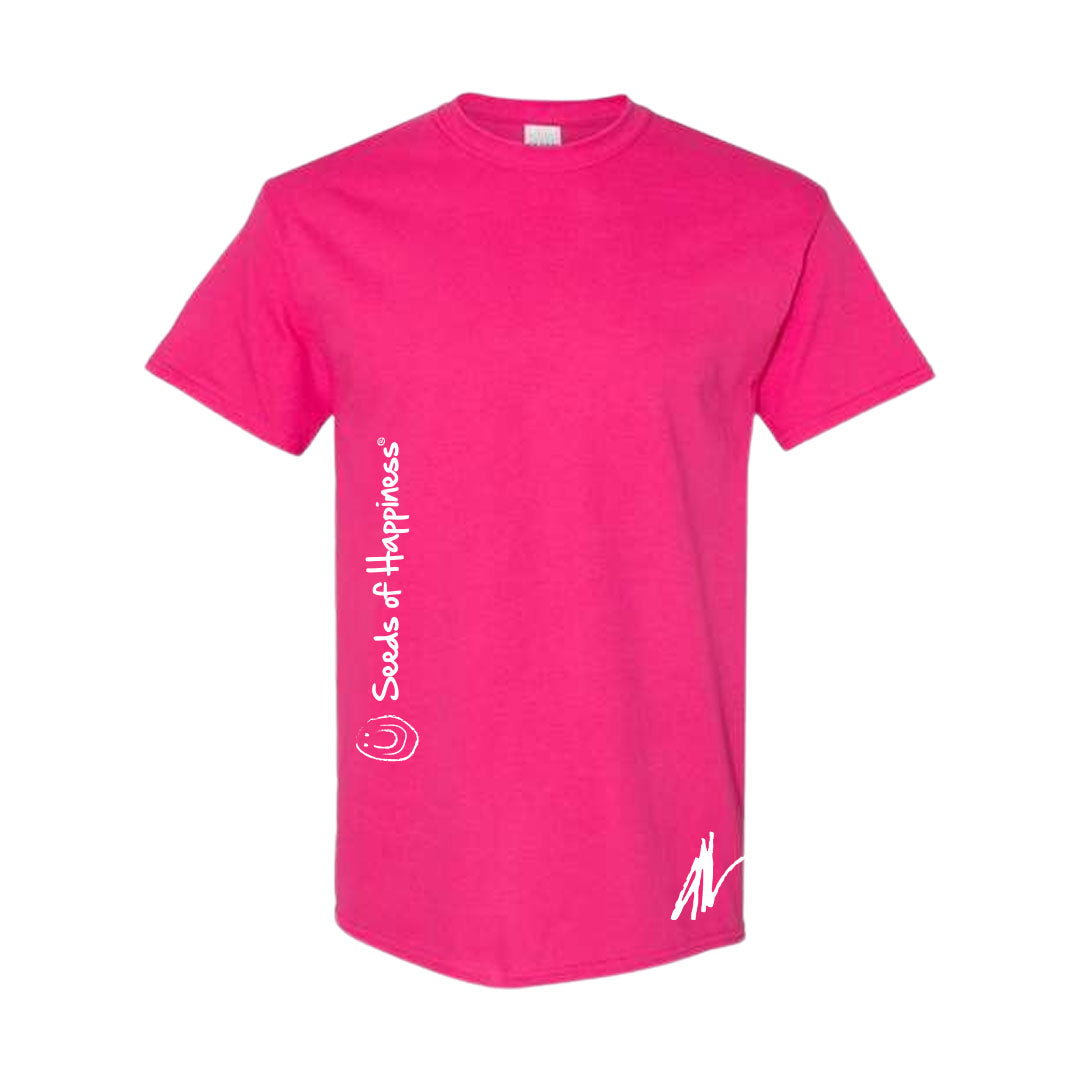 Pink Side Logo Adult T