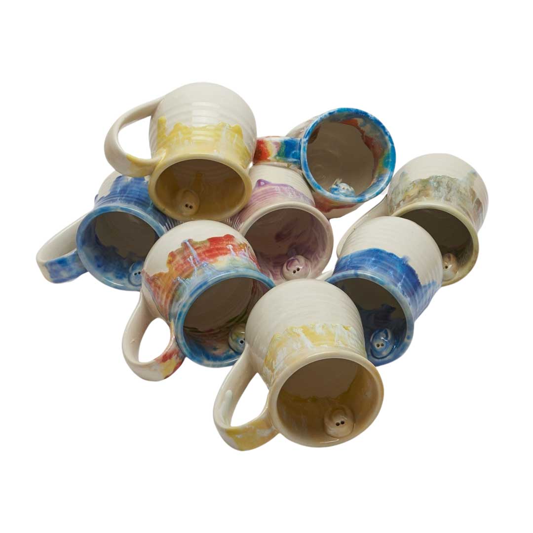 Yellow Drip Smile Mug