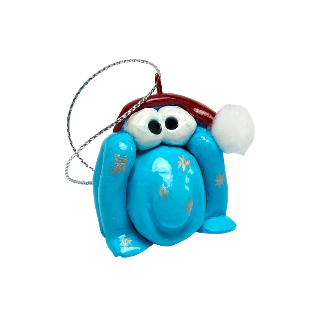 Blue Mistle-Toad Ornament