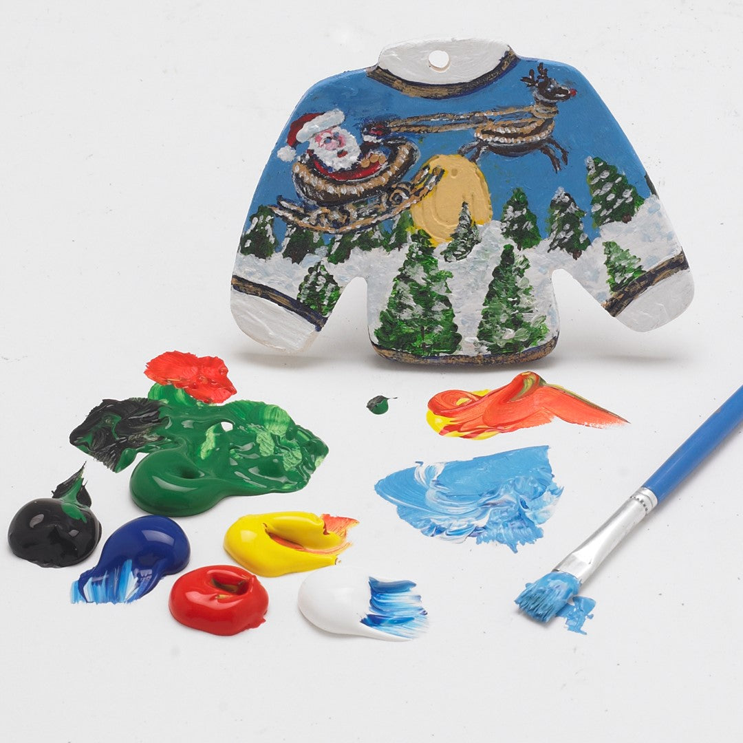 Holiday Paint-Your-Own Ugly Sweater Ornaments Kit